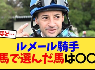 ルメール騎手、有馬記念で選んだ馬は〇〇…【競馬反応集】