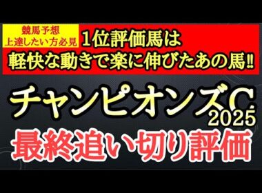 【チャンピオンズカップ2025】最終追い切り評価TOPは素軽い走りでスイスイと加速できていたあの馬から！