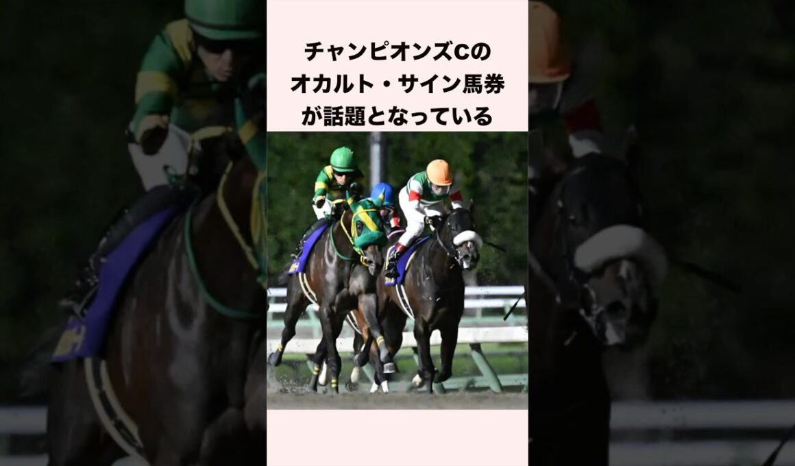 チャンピオンズカップのオカルトサイン馬券が話題となっている #競馬 #競馬予想 #ウマ娘 #チャンピオンズカップ #サイン馬券 #shorts