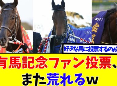 【衝撃】有馬記念ファン投票中間発表！「出ない馬に投票すんな」VS「好きな馬に入れて何が悪い」