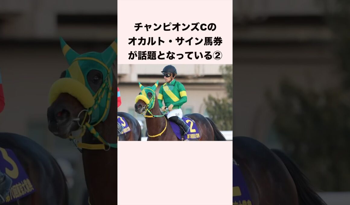 【PART2】チャンピオンズカップのオカルト・サイン馬券が話題となっている #競馬 #競馬予想 #ウマ娘 #チャンピオンズカップ #サイン馬券 #shorts