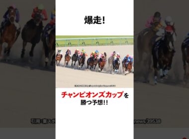 爆走　チャンピオンズカップを勝つ予想！