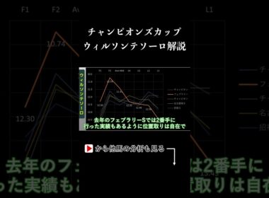 チャンピオンズカップ ラップタイム分析【ウィルソンテソーロ編】
