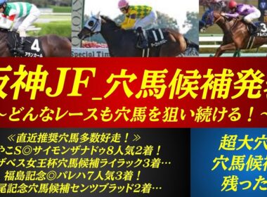 【阪神ジュベナイルフィリーズ2025】穴馬候補発表！超意外データ発見！2桁人気の超大穴馬も穴馬候補に残った！
