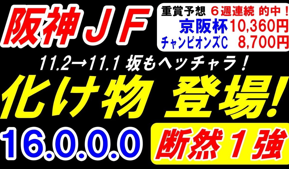 【 阪神ＪＦ 2025 】 化け物 登場！坂もヘッチャラ！（16.0.0.0）断然１強！