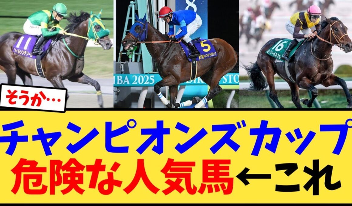 【チャンピオンズC】チャンピオンズカップ危険な人気馬←これ【競馬反応集】