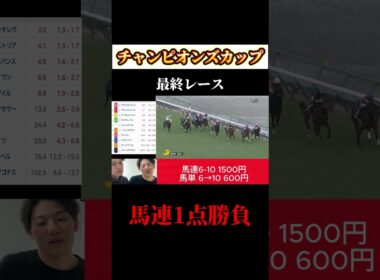 【チャンピオンズカップ】 1点勝負#競馬 #チャンピオンズカップ #ダブルハートボンド #ウィルソンテソーロ #ラムジェット #ナルカミ #川田将雅 #ルメール #武豊 #戸崎圭太 #坂井瑠星