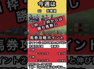 #秋華賞 馬券攻略のポイントはコレ #shorts