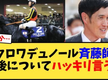 【ジャパンカップ2025】クロワデュノール斉藤調教師、今後についてハッキリ言う…【競馬反応集】