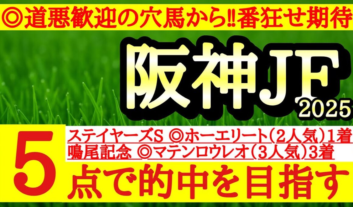 【阪神ジュベナイルフィリーズ2025】最終予想！◎道悪OKで実績の割に軽視されているあの穴馬を狙わない手はない！