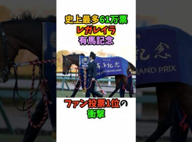 史上最多61万票レガレイラ有馬記念ファン投票1位の衝撃#競馬 #horse