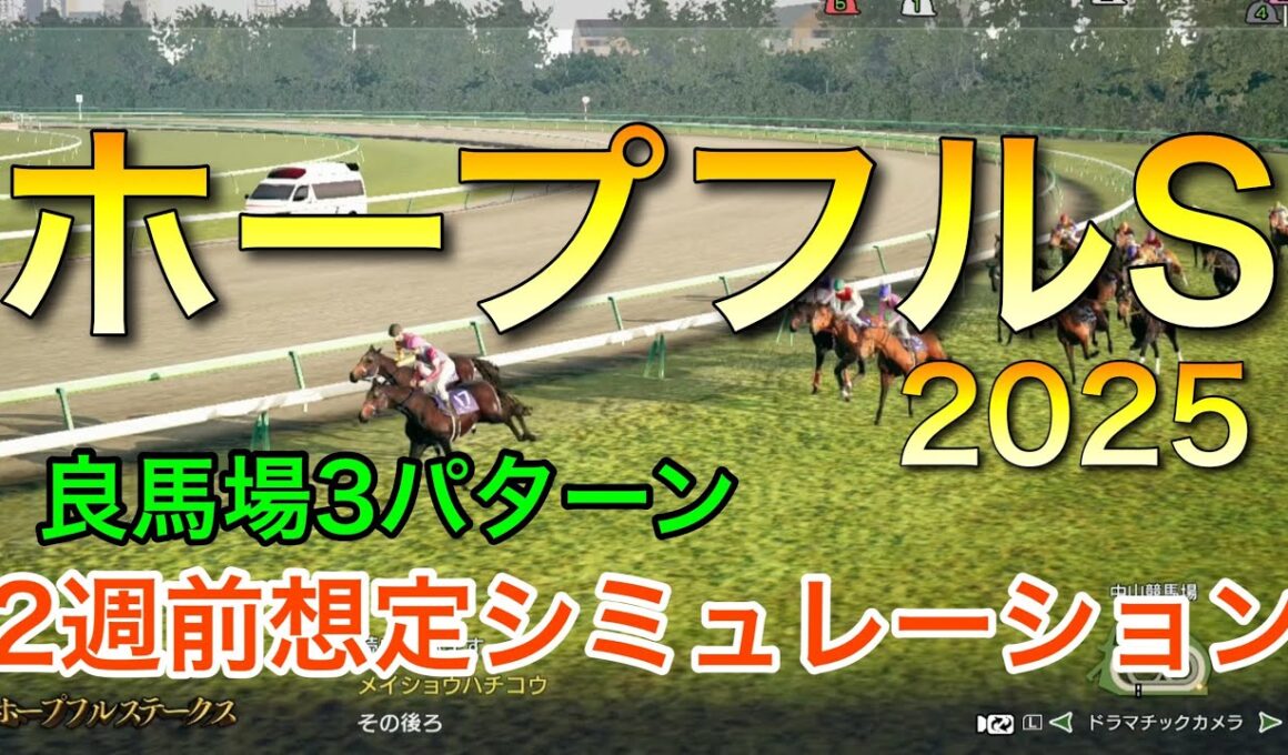 ホープフルステークス2025 2週前想定シミュレーション 《良馬場3パターン》【 競馬予想 】【 ホープフルS2025 予想 】
