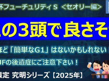 【朝日杯フューチュリティステークス2025＜セオリー編＞】もうこの3頭で良さそう！～セオリーを知ればこれほど簡単なG1はないかもしれない！？～