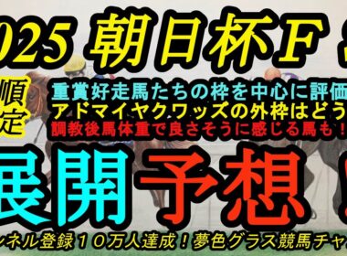【展開予想】2025朝日杯フューチュリティステークス枠順確定！重賞好走馬たちの枠評価は？アドマイヤクワッズやリアライズシリウスは外枠をどうする？