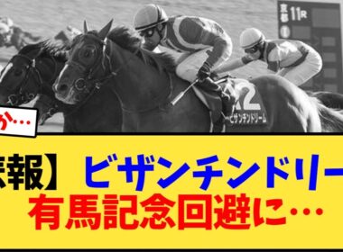 【悲報】ビザンチンドリーム    有馬記念回避に…【競馬反応集】