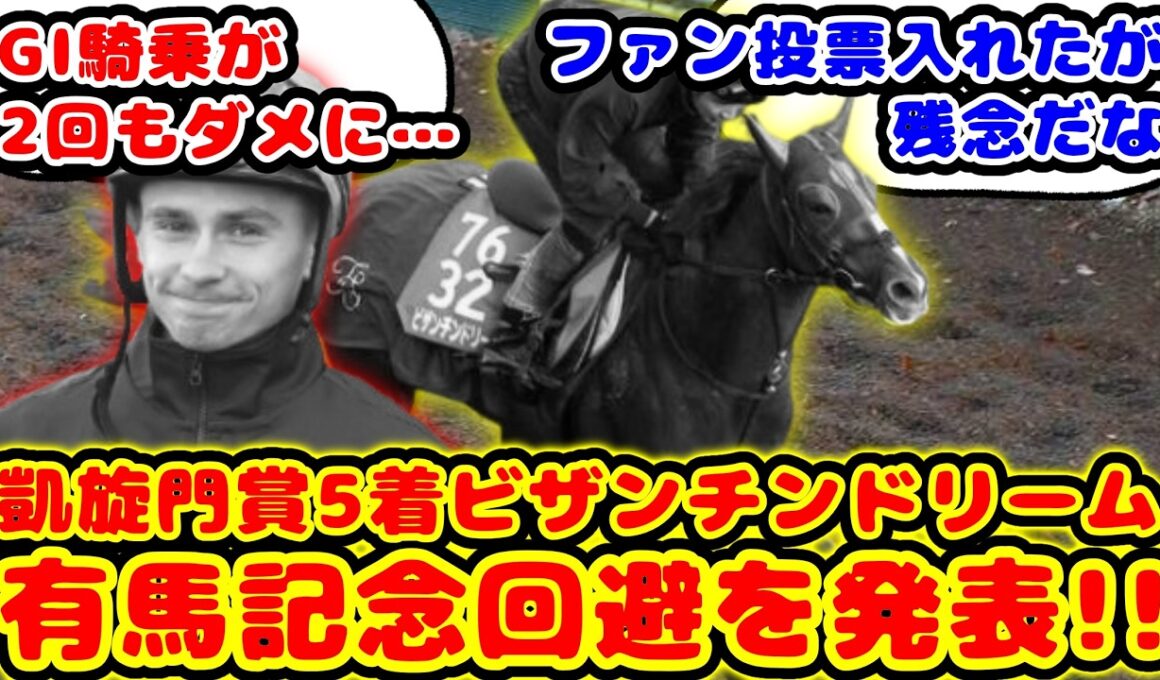【競馬の反応集】有馬記念有力馬の1頭のビザンチンドリーム 有馬記念回避が発表されたのが話題に！！【競馬】
