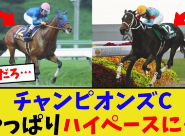 チャンピオンズカップ、ハイペースになる可能性って…【競馬反応集】