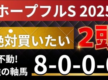 ホープフルステークス2025 予想 【軸馬『8-0-0-0』1人気ではない絶対買いたい1強はアレ ／ 激穴『1-5-0-0』激走必至のイチオシはアレ ／ 注目データから導かれた勝負できる馬を紹介！】