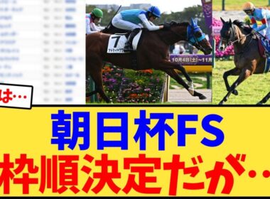 朝日杯FS 枠順決定、今年は14頭立てに…【競馬反応集】