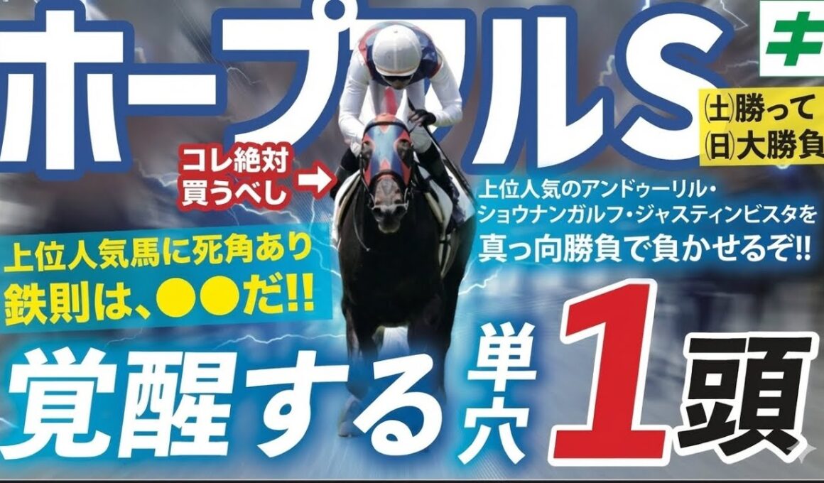 ホープフルステークス 2025 【穴馬/予想】上位人気馬に死角あり！中山で覚醒する単穴１頭とは！？