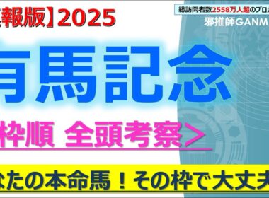 【有馬記念2025 枠順全頭考察】レガレイラ＆ミュージアムマイル他 全頭の枠順を徹底考察！