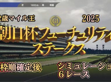 朝日杯フューチュリティステークス 2025 G1 枠順確定後 シミュレーション ６レース