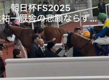 朝日杯FS2025 福永祐一厩舎の悲願ならず… 笑顔でルメールを迎える (ダイヤモンドノット)