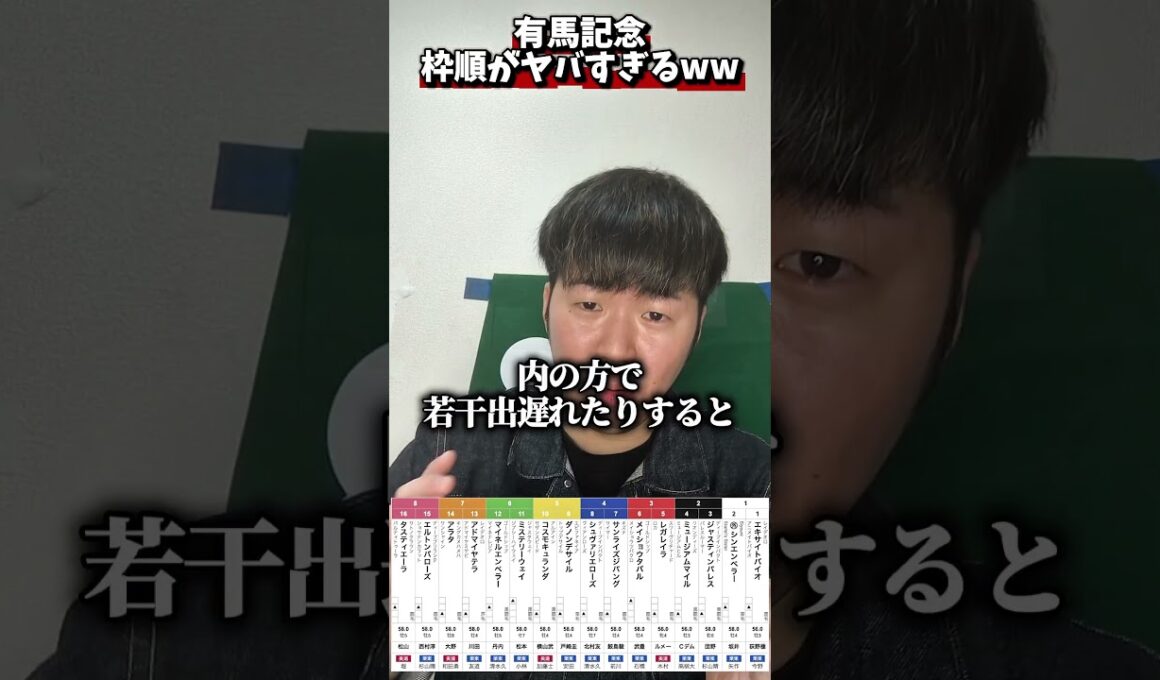 【有馬記念】有馬記念の枠順がまじでヤバすぎwww#競馬#競馬予想#有馬記念#レガレイラ#ミュージアムマイル#ダノンデサイル
