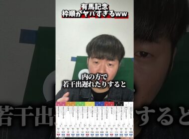 【有馬記念】有馬記念の枠順がまじでヤバすぎwww#競馬#競馬予想#有馬記念#レガレイラ#ミュージアムマイル#ダノンデサイル