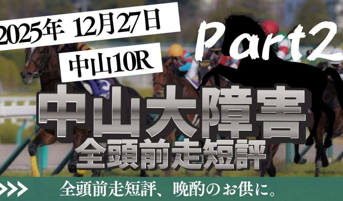 【中山大障害 2025】12/27 中山10R ラガマフィンの全頭前走短評 Part2