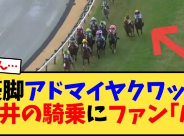 朝日杯FS  豪脚アドマイヤクワッズ坂井の騎乗にファン｢ん｣【競馬反応集】