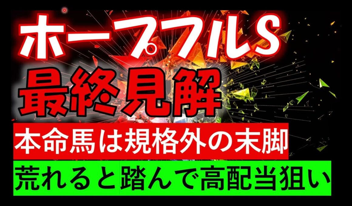 ホープフルステークス2025　最終見解