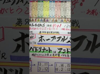 【競馬予想】中山11R ホープフルステークス🏇朝日杯ＦＳ的中🎯ありがとう😭❗️