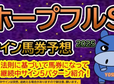 【ホープフルステークス２０２５】サイン馬券予想！ある法則に基づいて馬券になっている継続中サイン５パターン紹介！暦によるサイン注目馬は？（ＢＧＭ　ｂｙくれっぷ）