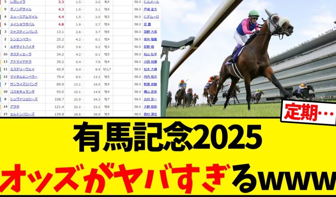 【有馬記念】前日オッズ発表されたが…【競馬反応集】