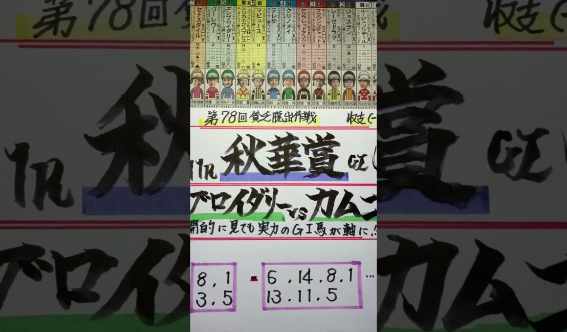 【競馬予想】京都11R 秋華賞🏇G1馬2頭がやはり軸になる😃❣️