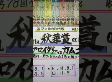 【競馬予想】京都11R 秋華賞🏇G1馬2頭がやはり軸になる😃❣️