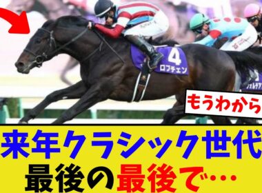 来年のクラシック世代がヤバい…【競馬反応集】