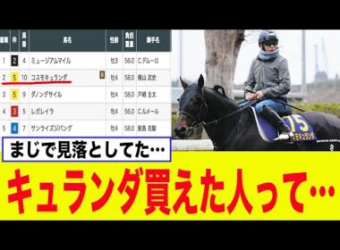 有馬記念、伏兵コスモキュランダを買えた人達のとんでもない理由が次々に判明する【競馬】【2chスレ】【5ch】【反応集】