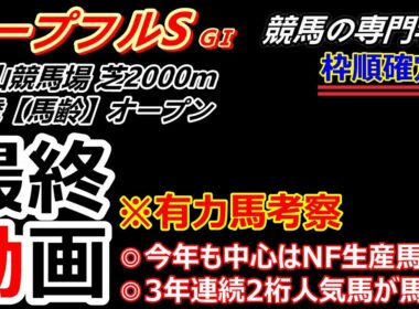 【ホープフルS2025】有力馬考察付き最終動画 3年連続2桁人気馬が馬券内 難解なレースでも過去5年続いている傾向から馬券の中心を決める