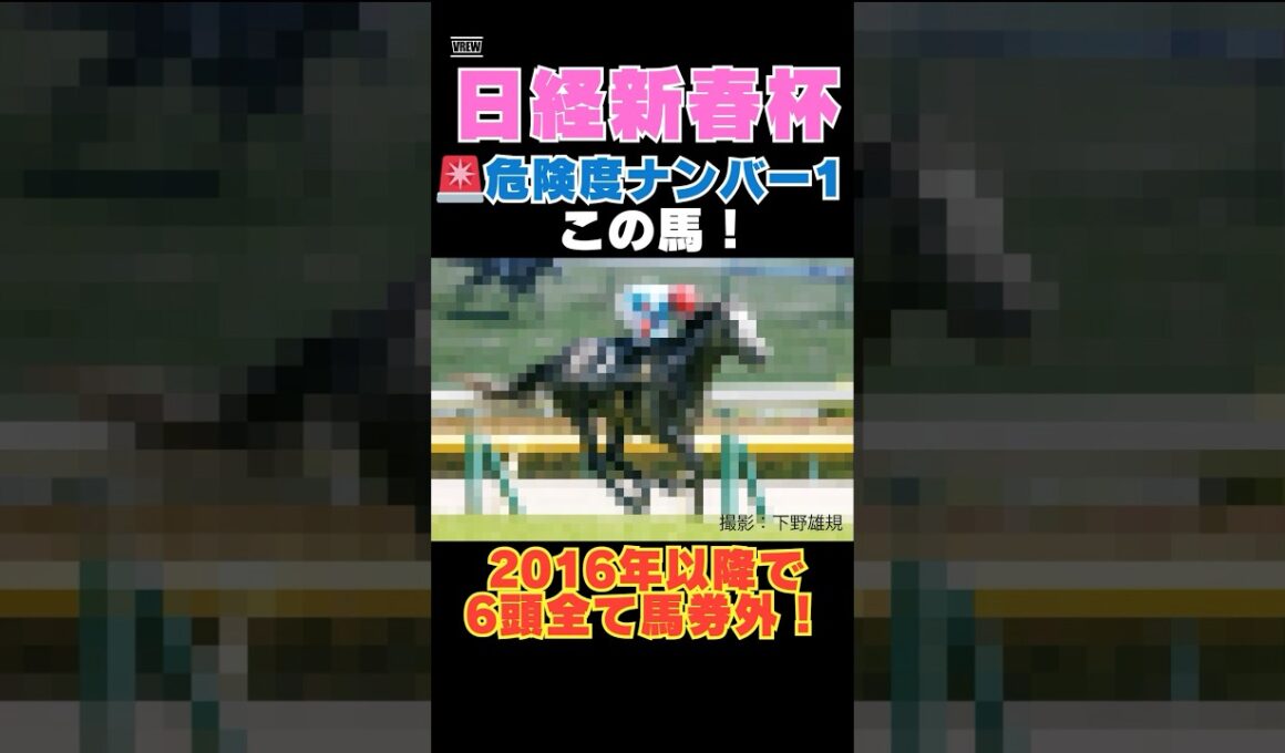 【日経新春杯2026】危険度ナンバー1はこの馬🚨2016年以降で6頭全て馬券外！
