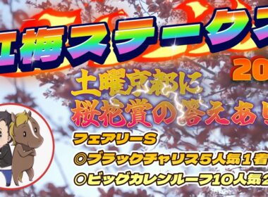 紅梅ステークス最終予想【桜花賞馬はコレ！土曜京都競馬の遠征に着目せよ！】