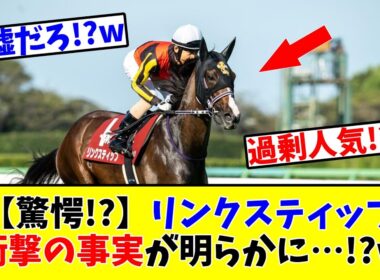 【エリザベス女王杯】【驚愕!?】リンクスティップ 衝撃の事実が明らかに…!?www