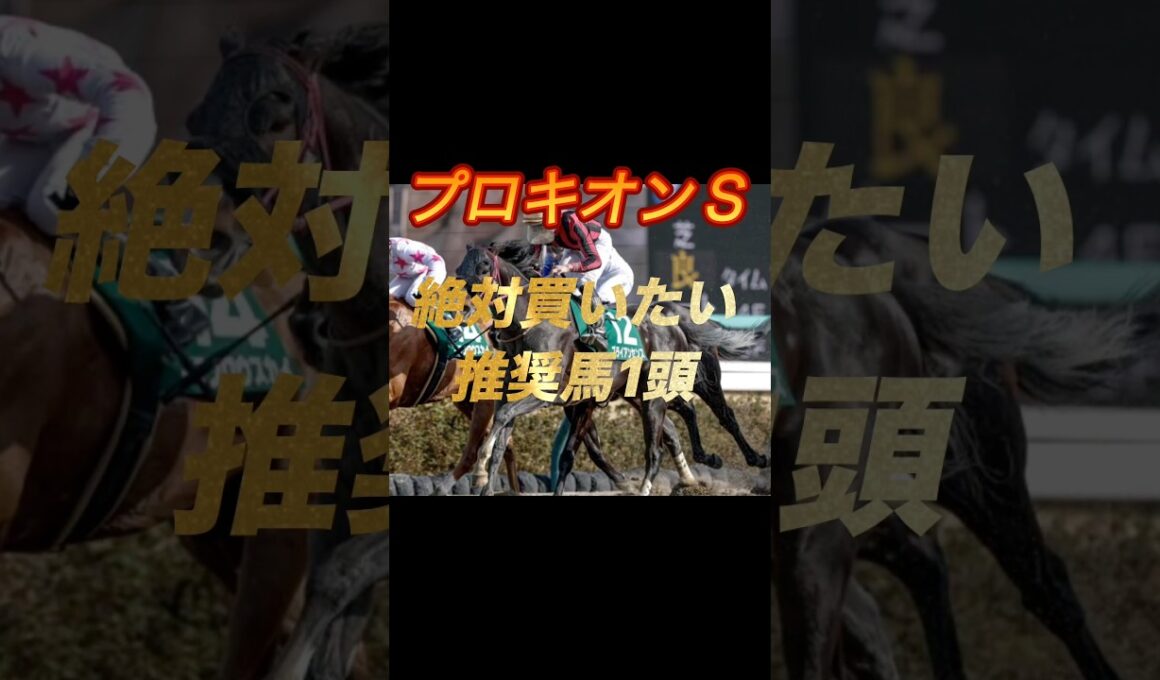 プロキオンステークス2026 絶対買いたい推奨馬1頭紹介