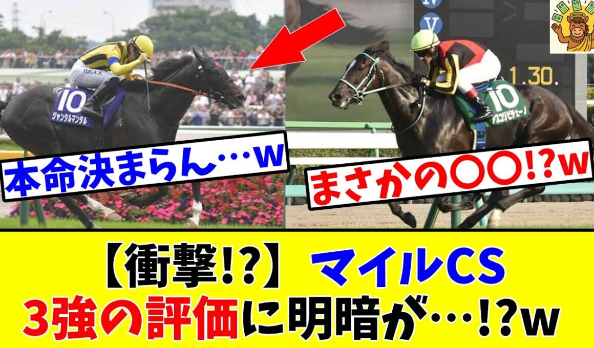 【マイルCS】【衝撃!?】マイルCSの3強の評価に明暗が…!?www