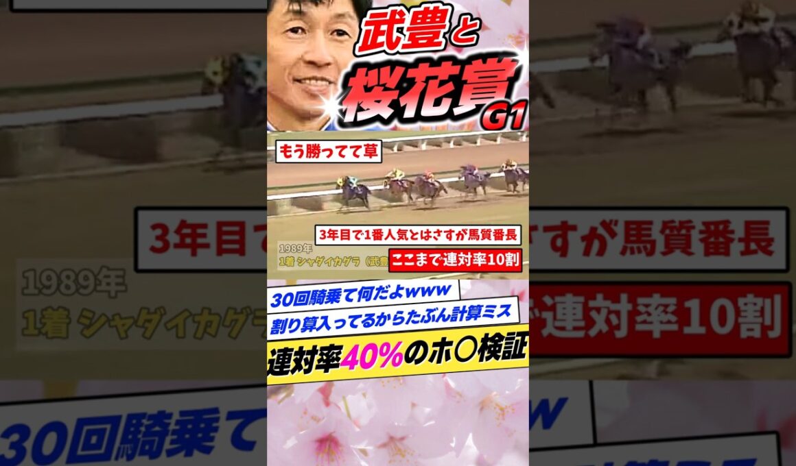 武豊と桜花賞1989年シャダイカグラ #shorts