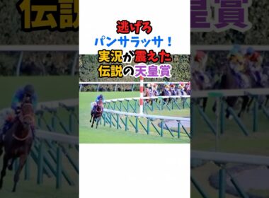 逃げろパンサラッサ！実況が震えた伝説の天皇賞#競馬 #horse #天皇賞秋