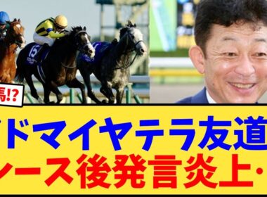 アドマイヤテラ友道師レース後発言炎上…【競馬反応集】