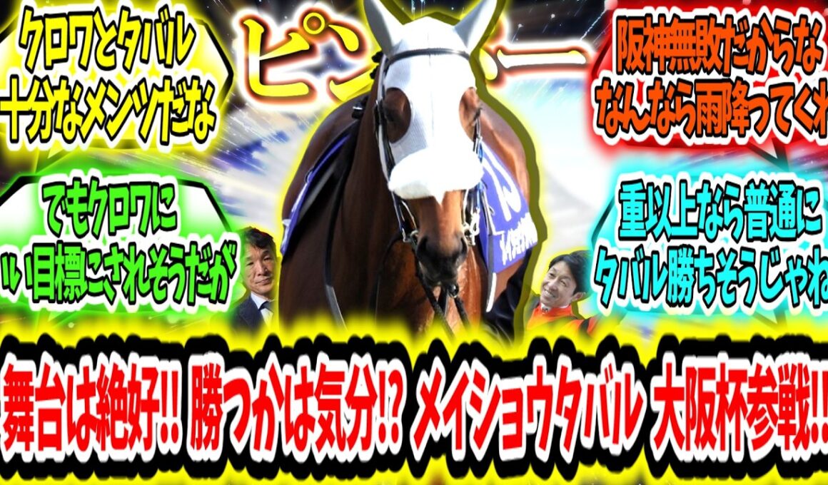 『舞台は絶好‼勝つかは気分次第!?メイショウタバル大阪杯参戦‼』に対するみんなの反応【競馬の反応集】