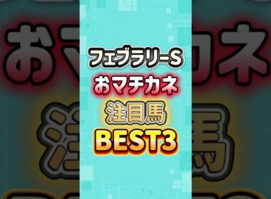 フェブラリーステークス おマチカネ注目馬BEST3